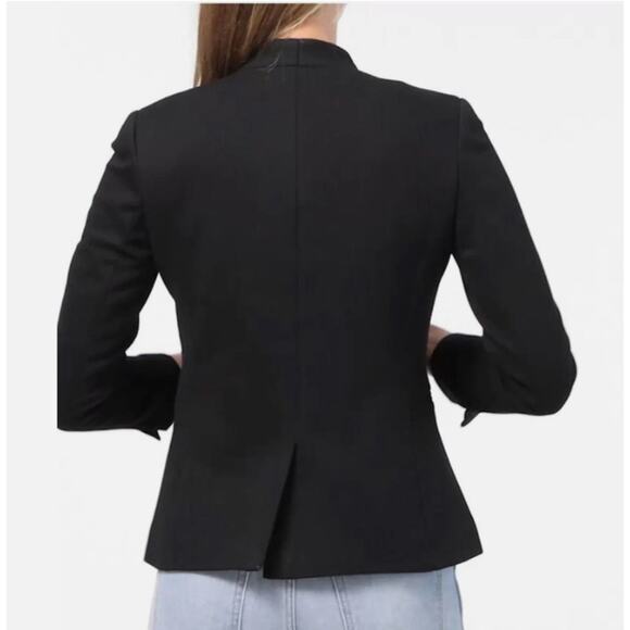 J Crew Blazer Womens 8 365 Going Out Stretch Twill Black Minimalist Casual Work - Picture 3 of 11